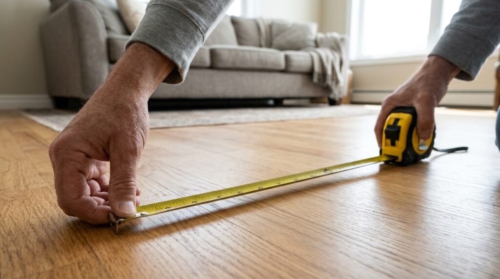 what size air purifier do I need: measuring a room with a tape measure
